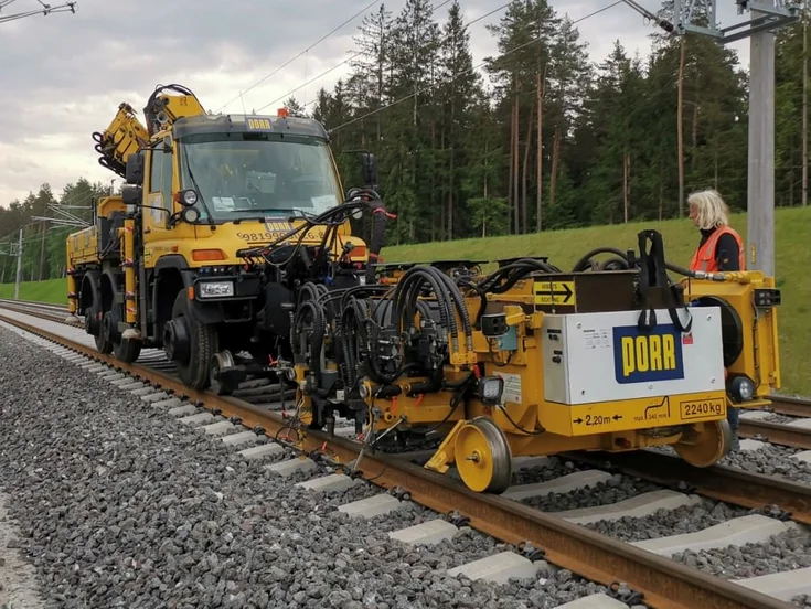 PORR Bahnbau Zwei Wege Unimog