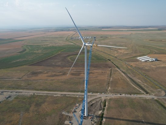 Wind farm in the northeast of Bucharest 